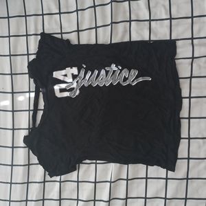 Justice open back tee